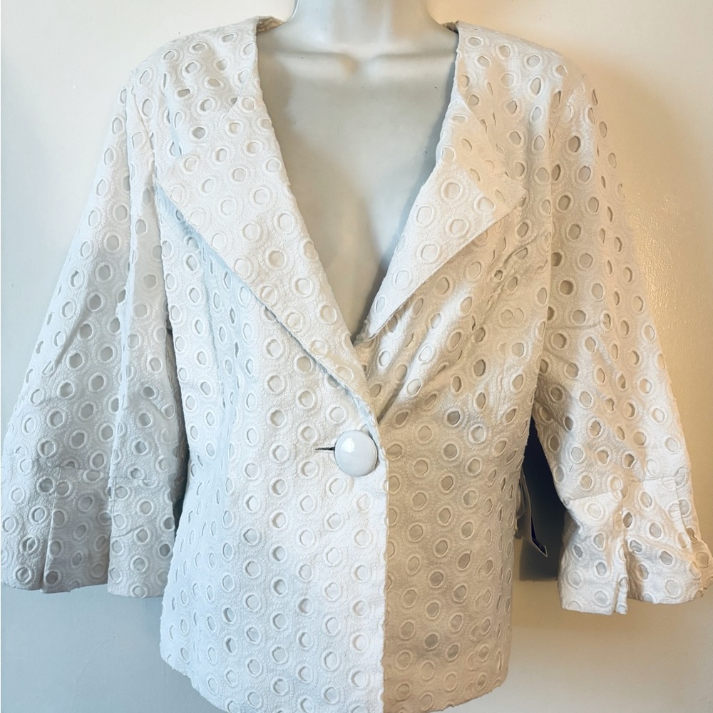 Kenneth Cole Reaction White NWTS 139.00$ Size 12 Blazer jacket Women’s